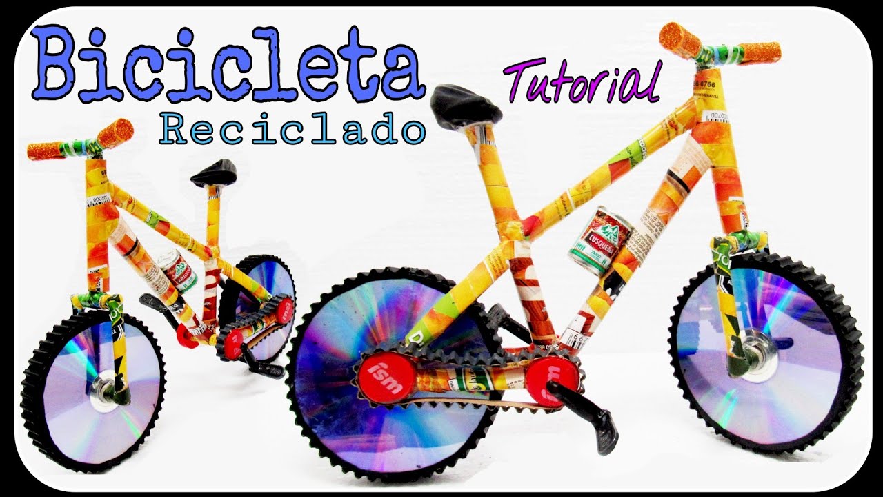 🚲Cómo hacer una BICICLETA 🚲 con material RECICLADO _ con medidas