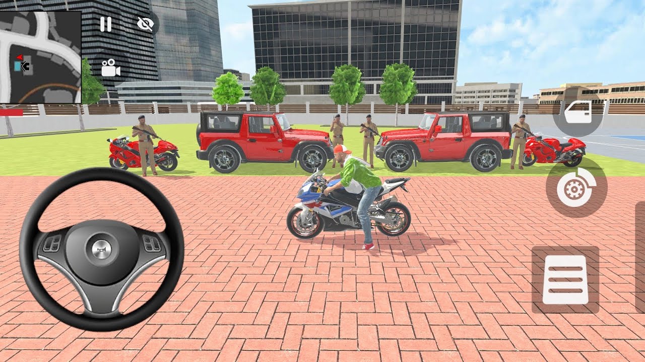 🎮 Franklin Order by 2️⃣ Red Thar and 2️⃣ Red modified Bike 💥 in Indian 🇮🇳 Bike Simulator 🎮🎯 Game 