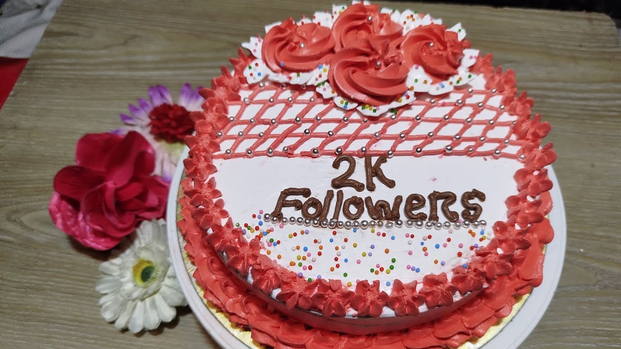 আমাার পেজের 2k ফলোয়ারস উপলক্ষে সুন্দর একটি কেকের রেসিপি। 2K Followrs complite Done My Facebook page.