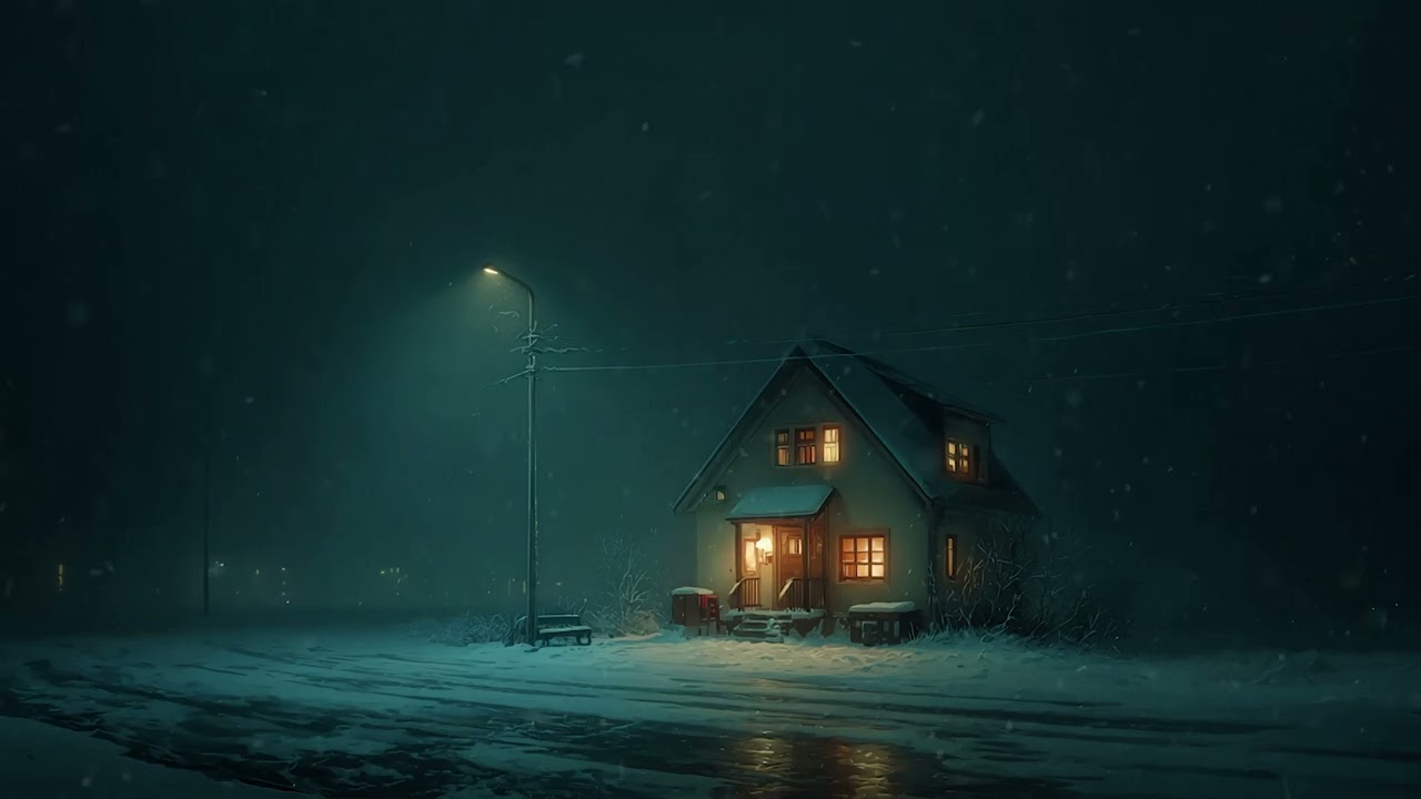 Icy Night Winds in a Quiet Town ┇ Loud Snowstorm Ambience for Sleep & Calm