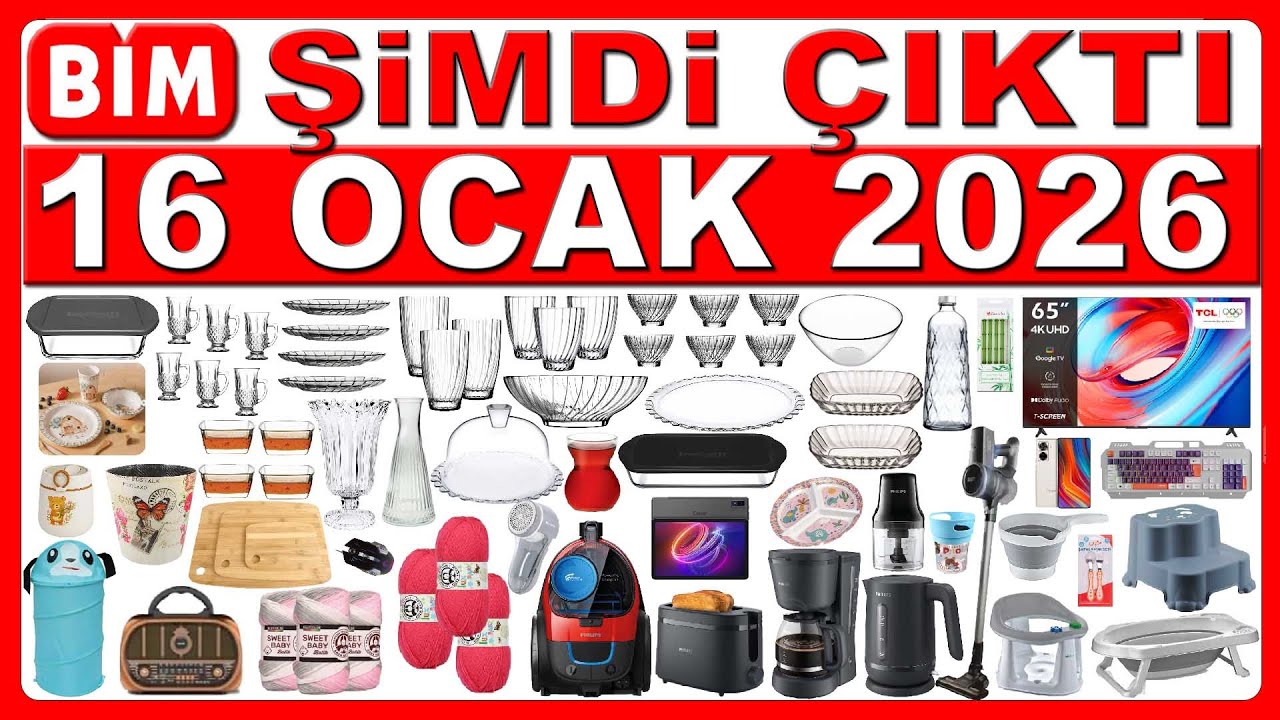 BİM 16 OCAK 2026 | CAM &Uuml;R&Uuml;NLER VE Z&Uuml;CCACİYE | BİM BEBEK BAKIM &Uuml;R&Uuml;NLERİ | BİM AKT&Uuml;EL KATALOĞU
