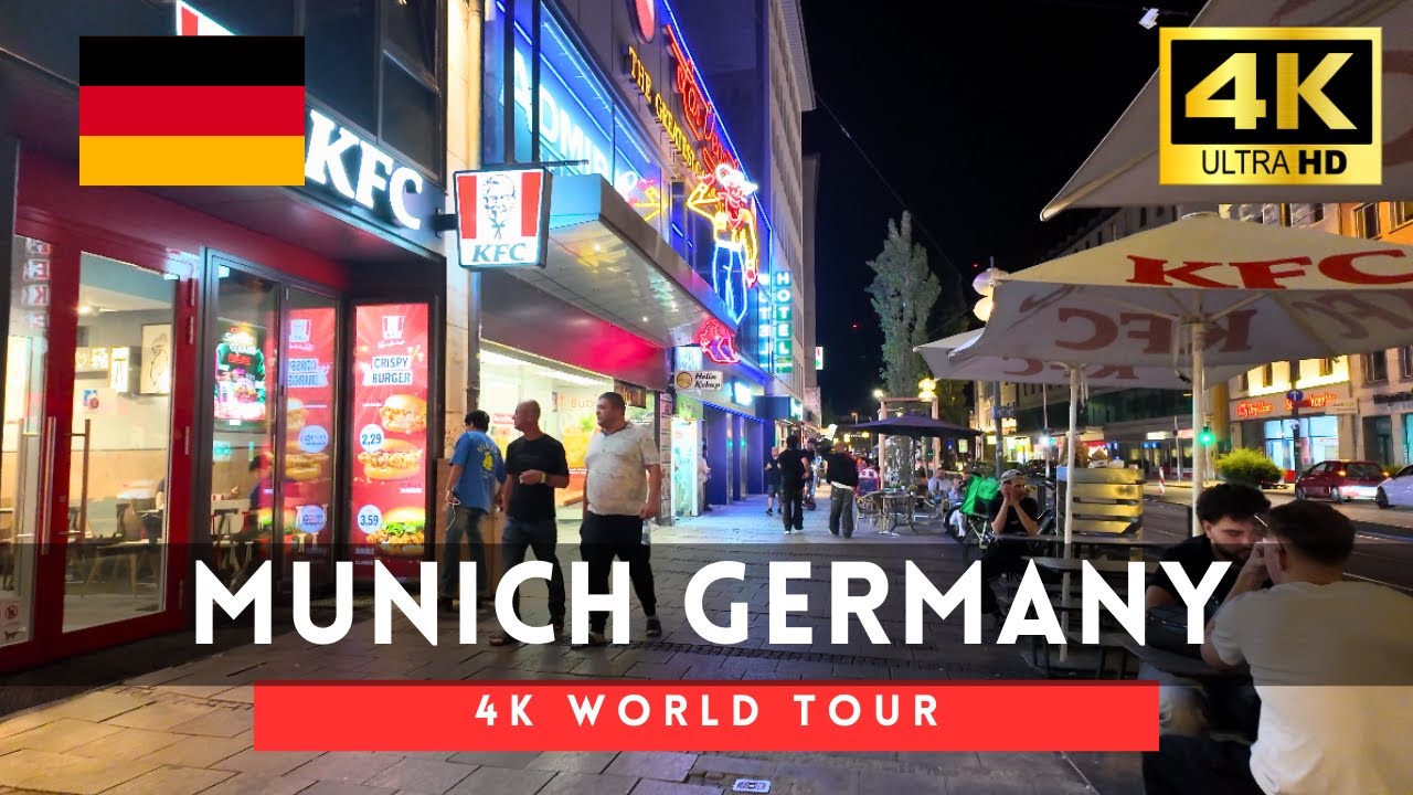 🇩🇪Germany 4k walk - Munich 4K Night Walking Tour｜May 2025