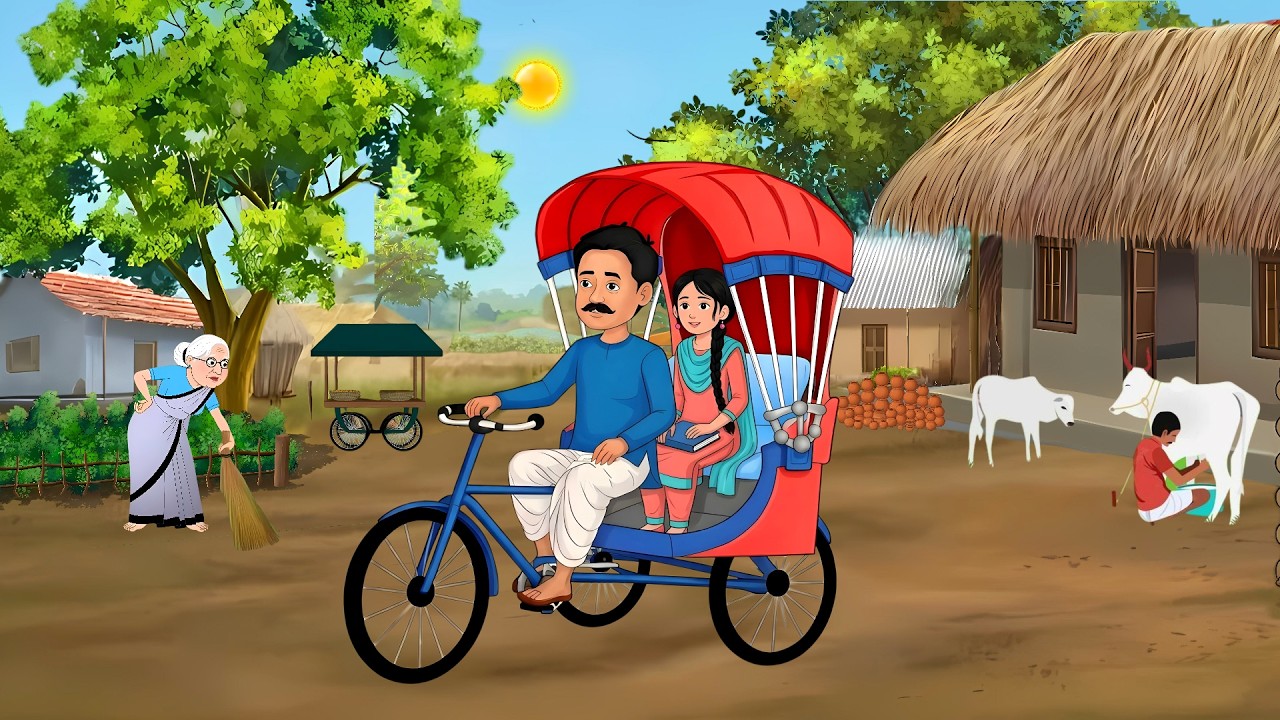 गरीब रिक्शेवाले की बेटी  | Hindi Kahani | Moral Stories @AkkuToonOfficial ​