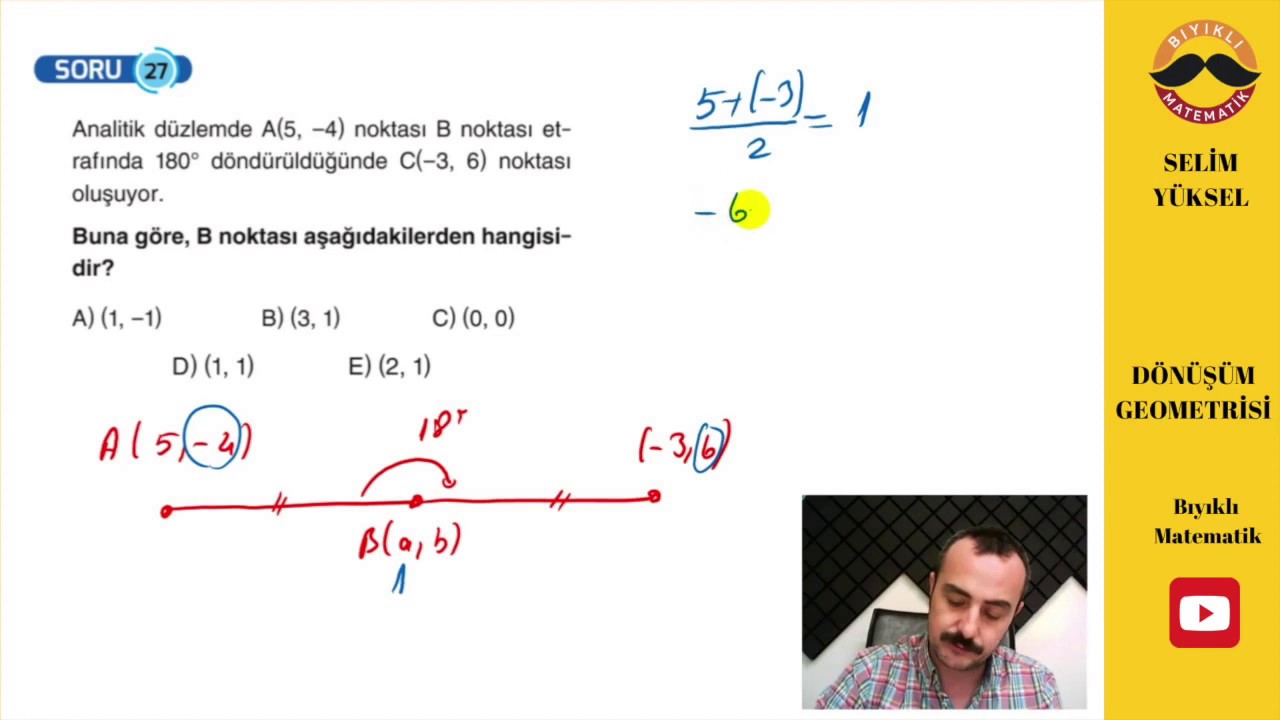 Dönüşümler Geometrisi 4 SİMETRİ DÖNÜŞÜMÜ II (Yeni Tarzda Anlatım ve Yeni Nesil Sorular PDF Ekli)