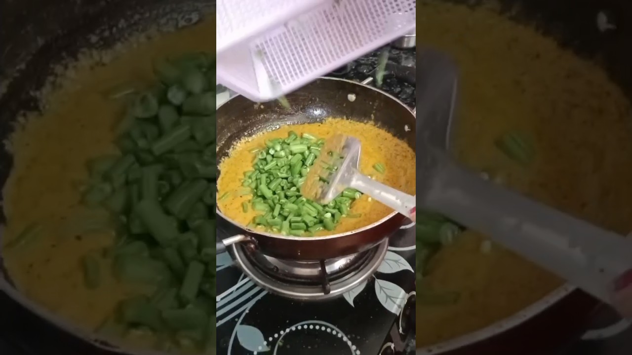 sarso masala beans ki sabji ✨#sabji #recipe #shortsfeed #foodshorts #trendingshorts