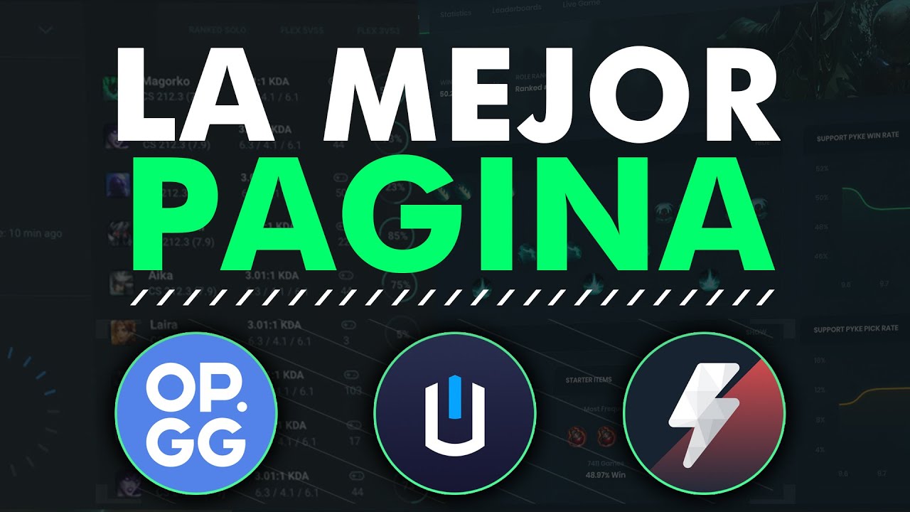 ♿ ¿Cuál es la MEJOR PAGINA de LOL para ver ESTADÍSTICAS? ► Cómo JUGAR LOL S11