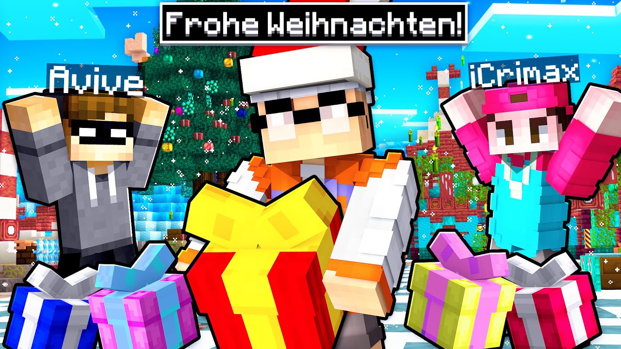 FROHE WEIHNACHTEN auf der YOUTUBER INSEL HARDCORE MINECRAFTw