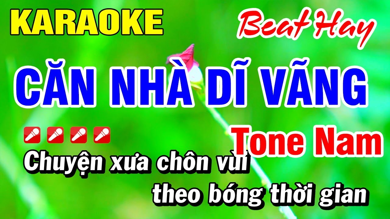 Karaoke Căn Nhà Dĩ Vãng (Beat Hay) Nhạc Sống Tone Nam 2025 | Hoài Phong Organ