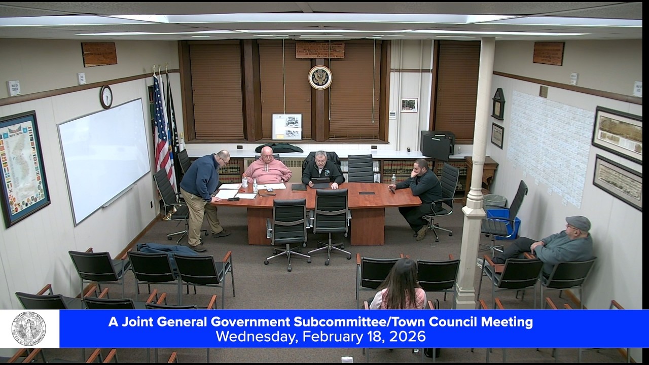 A Joint General Government Subcommittee/Town Council Meeting 2-18-26