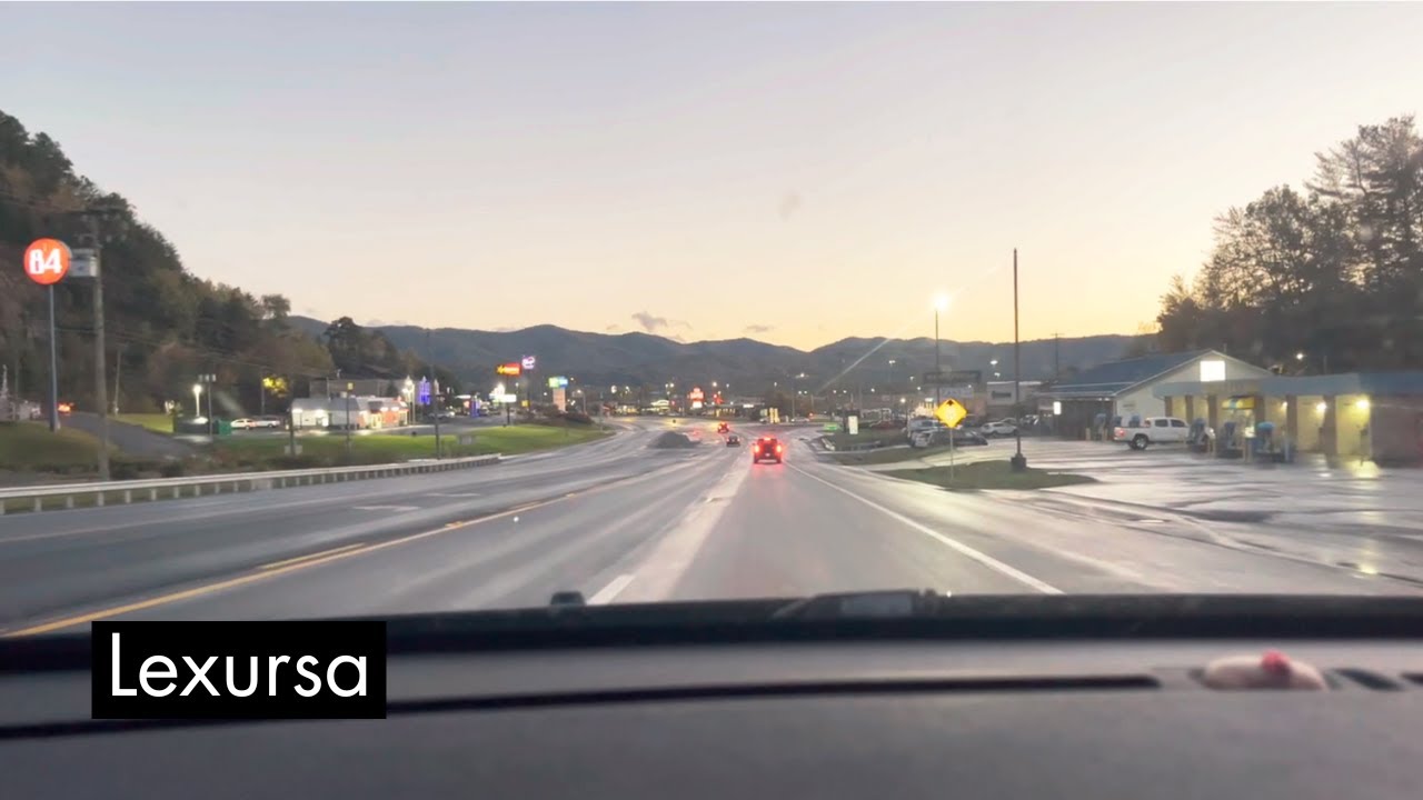 A Scenic Drive in the Rain Through Cincinnati & Kentucky