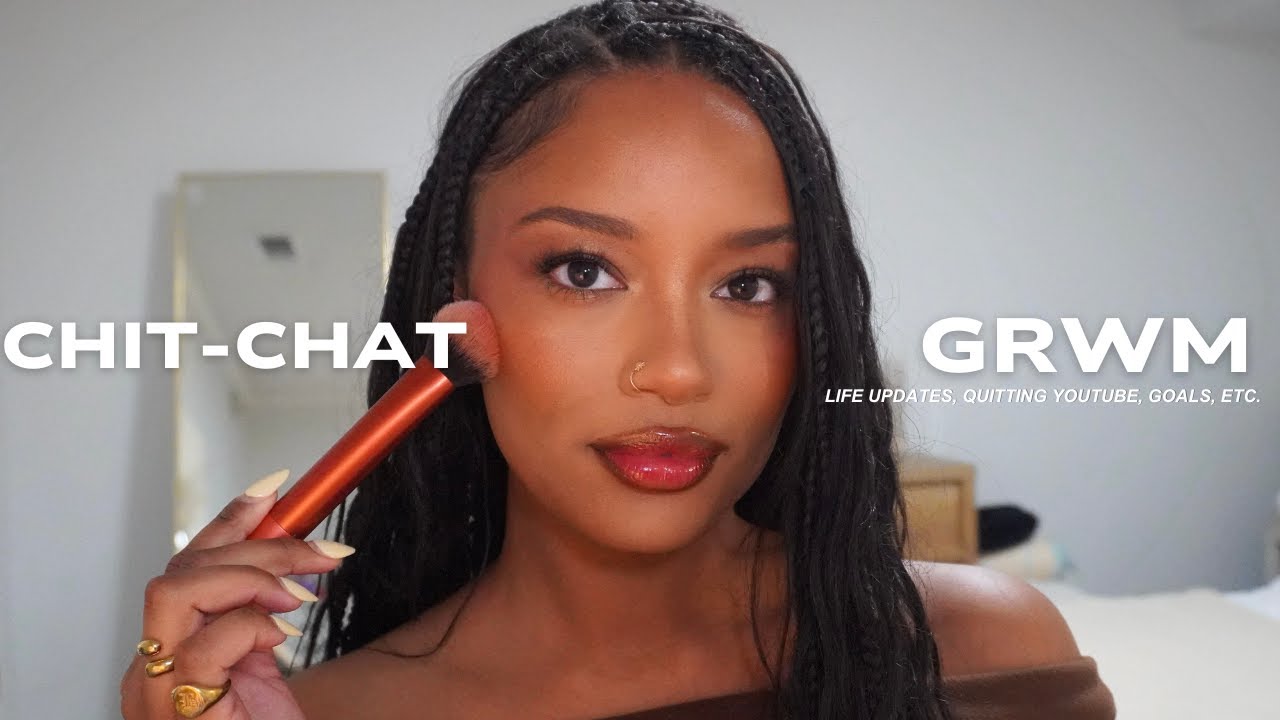 CHIT CHAT GRWM | Where I've been, updated everyday makeup, goals for this year, advice etc.