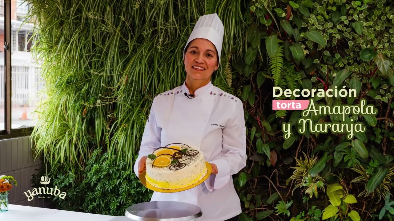 Decoración Torta de Amapola y Naranja - Yanuba Pastelería