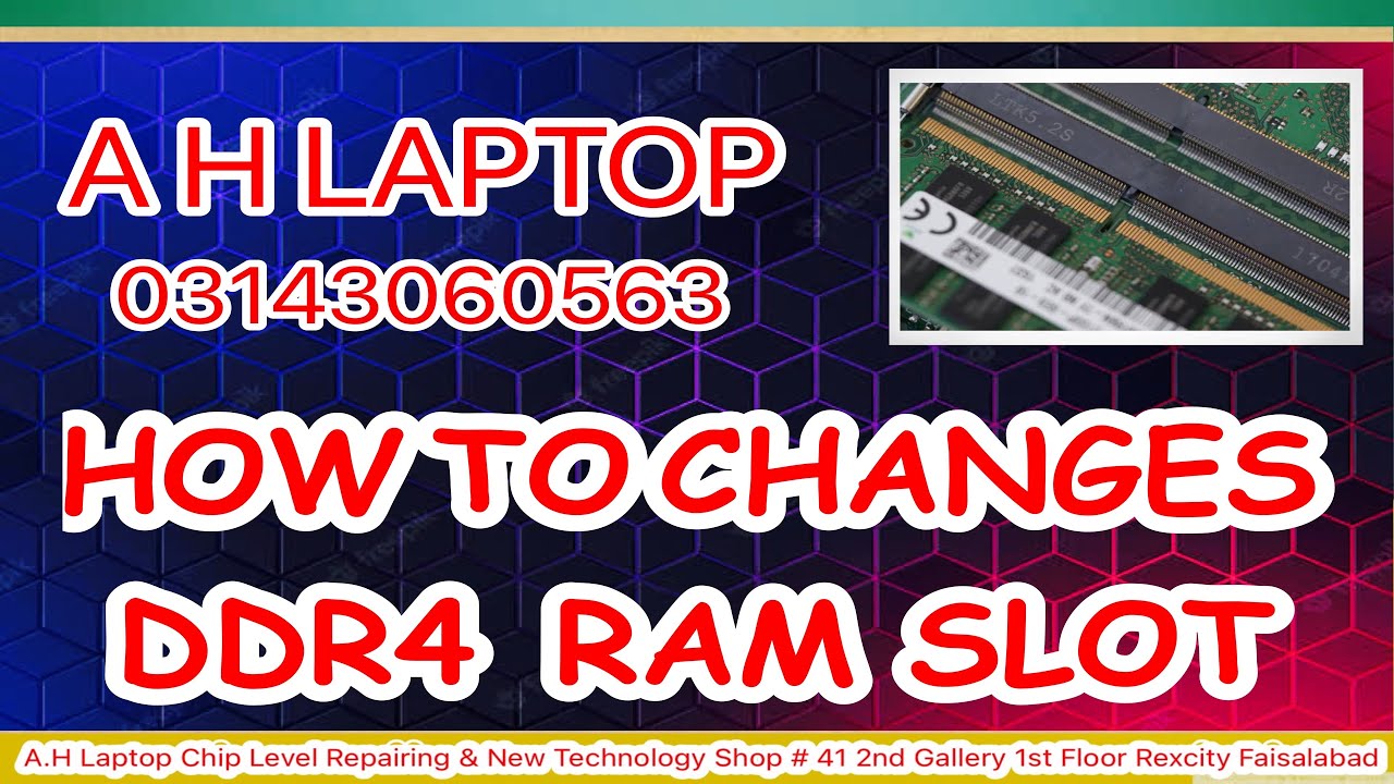 how to change ddr4 ram slot #ah laptop || ram bank pin damage repair
