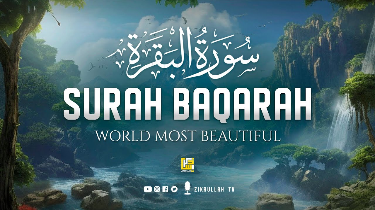 Surah Al Baqarah Full سورة البقره | Relaxing Calming & Heart Touching Quran | Zikrullah TV