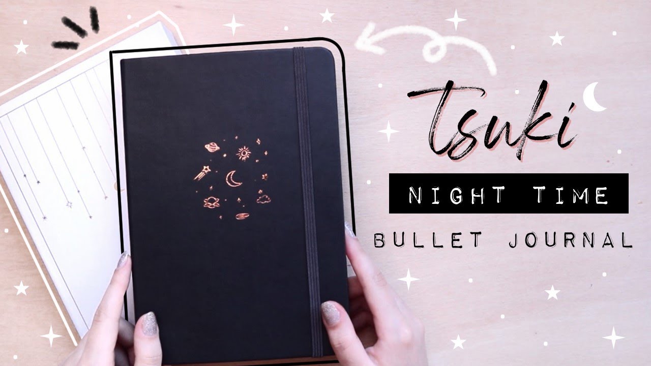 Notebook Therapy Tsuki Night Time Edition Bullet Journal Review + Notebook Comparison & Pen Test
