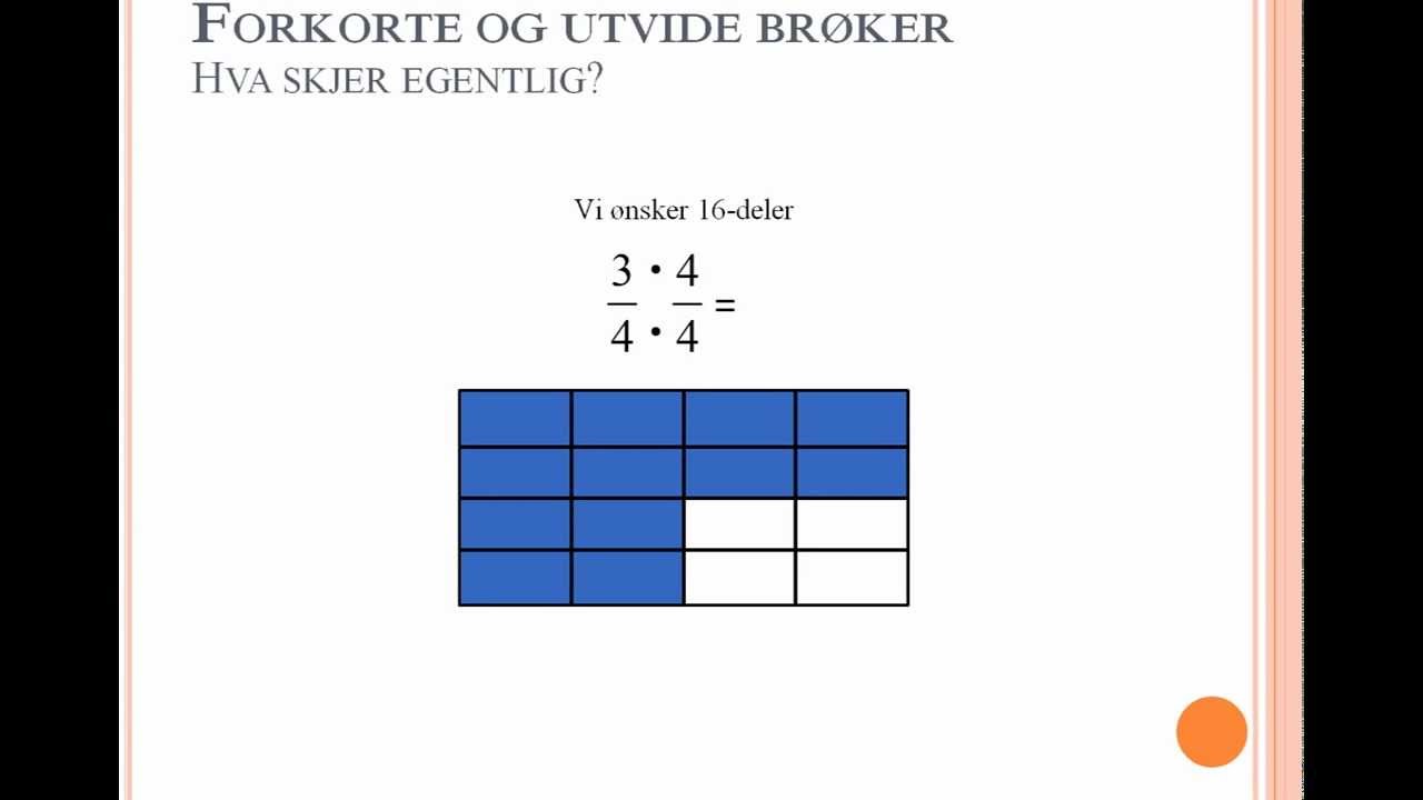 Br&oslash;k 3 - Om &aring; utvide og forkorte br&oslash;ker