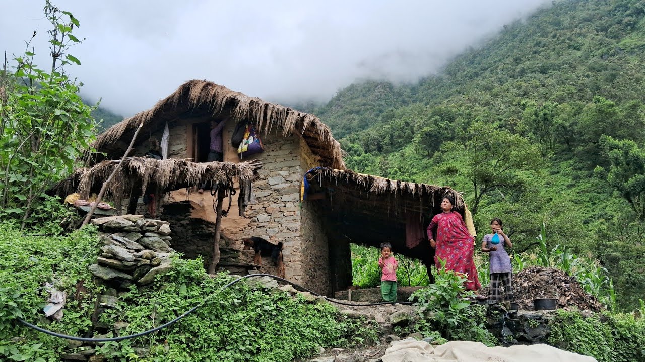 Beautiful Nepali Mountain Village Lifestyle | Daily Activities of Nepali Village | Countryside Food