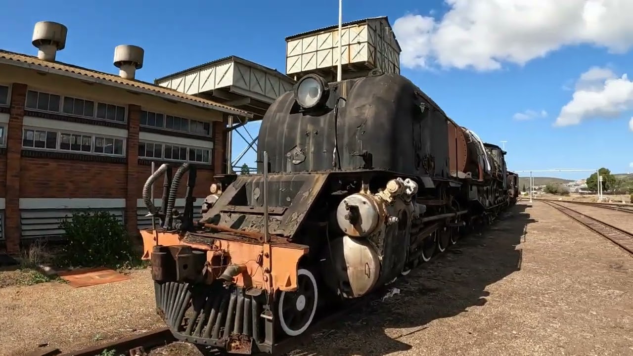 Rustic Old Steam Engines just standing. Mossel Bay. Garden Route.  South Africa.