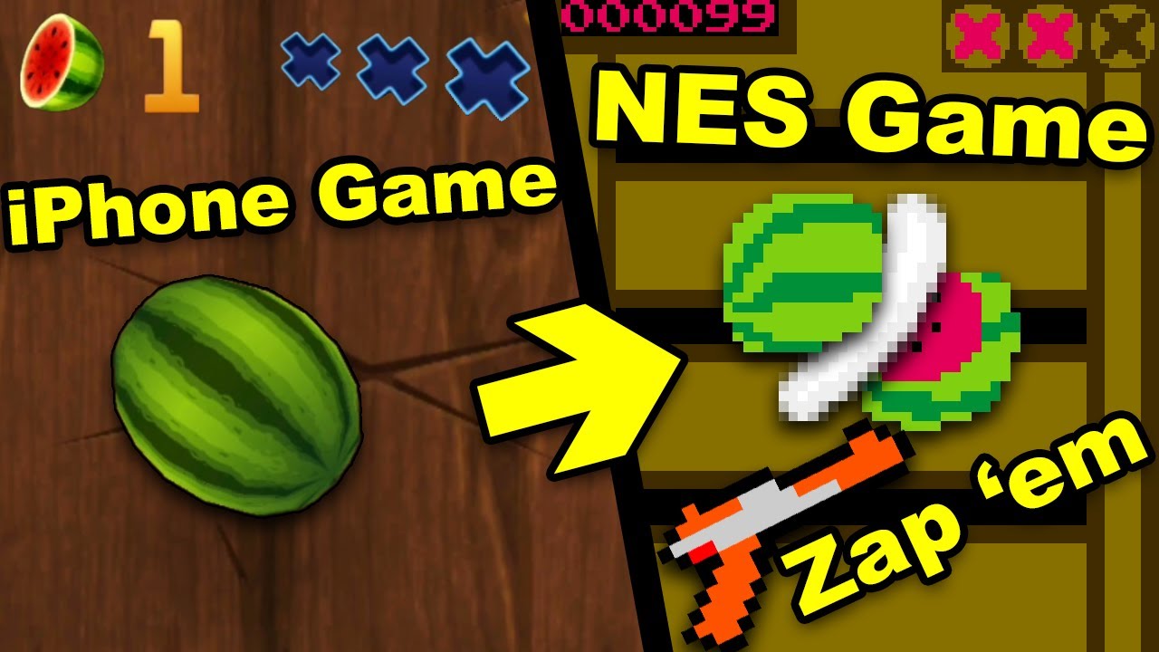 Превращаем Fruit Ninja в настоящую 8-битную игру для NES