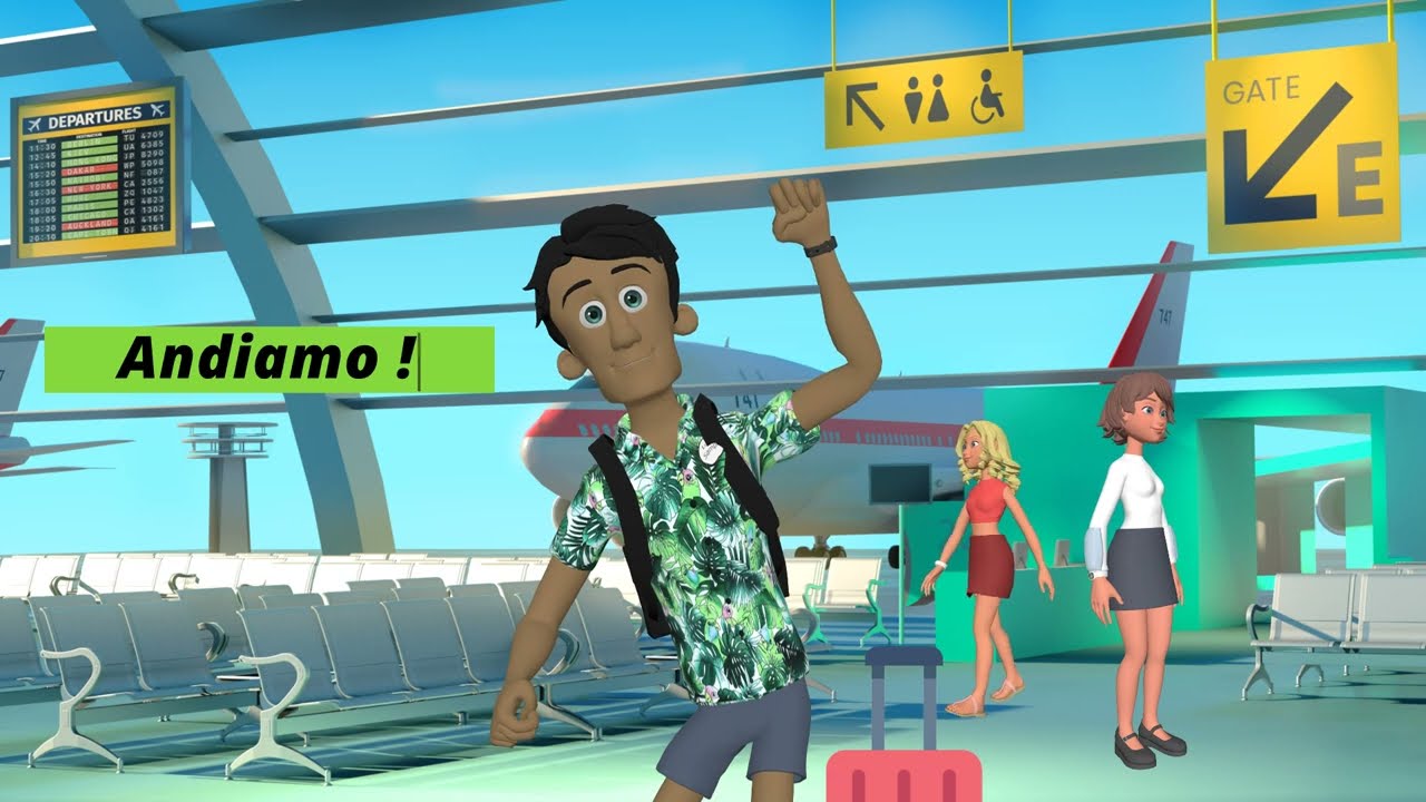 Learn Italian through a 21-day story adventure! Pick your character and go! (Chapter 2).