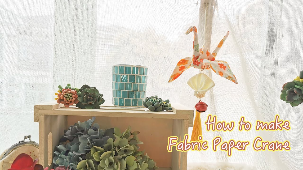 DIY Fabric Paper Crane Pendant 丨How to make paper crane Ornaments with fabric