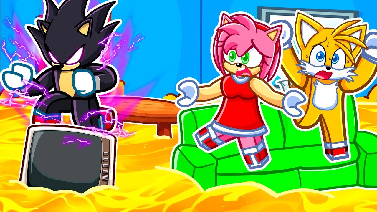 Me Convertí en DARK SONIC en el Suelo es LAVA! (Roblox)