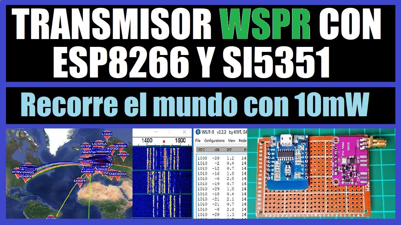 DIY TRANSMISOR WSPR SUPER ECONOMICO CON ESP8266 Y SI5351
