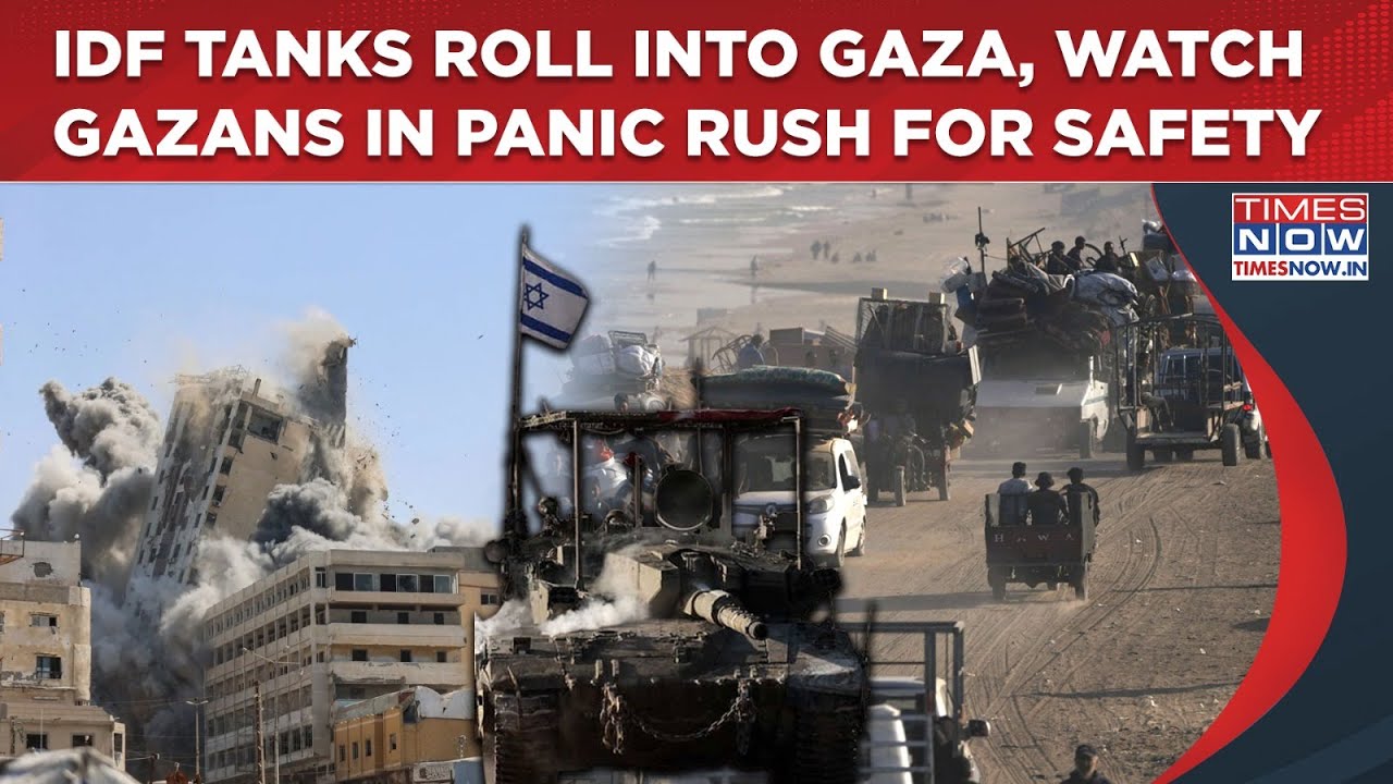 IDF Tanks Storm Into Gaza, Watch Panic In City As Gazans Rush For Safety Amid Israel's Ground Ops
