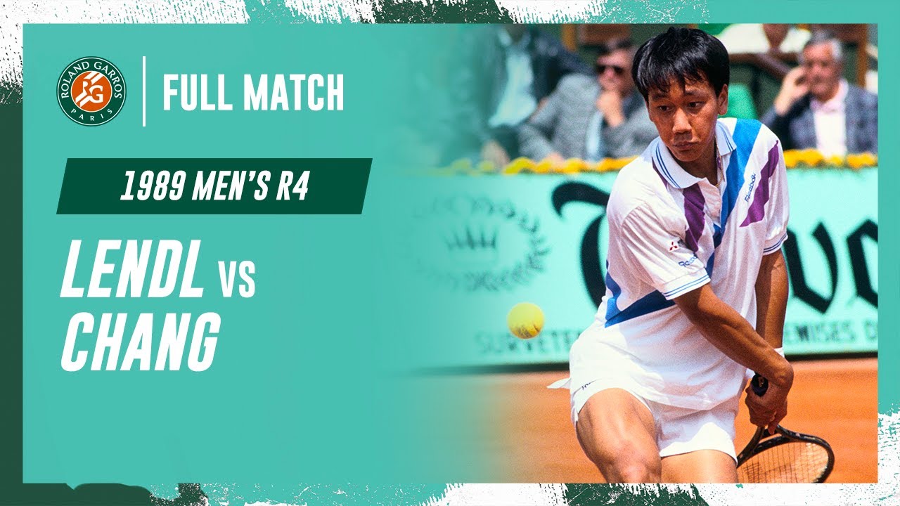 Chang vs Lendl 1989 Men's round 4 Full Match | Roland-Garros