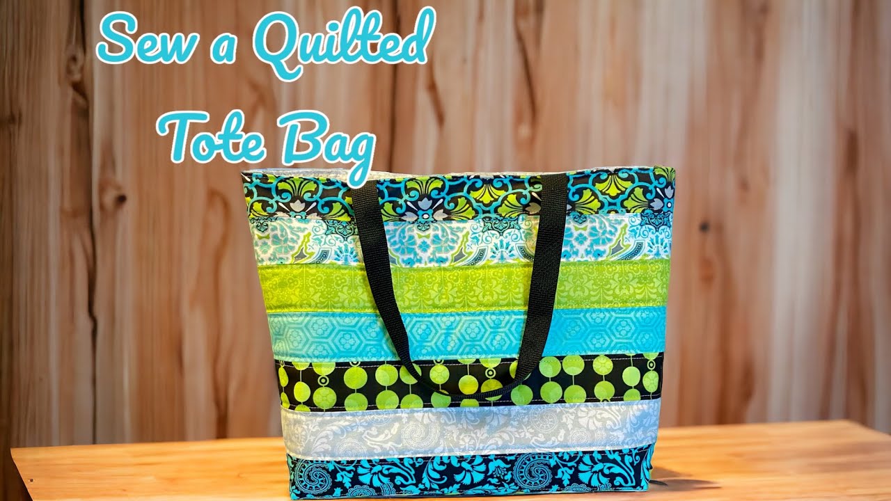 How to Sew a Quilted Tote Bag with Scrap Fabric or Jelly Roll Strips