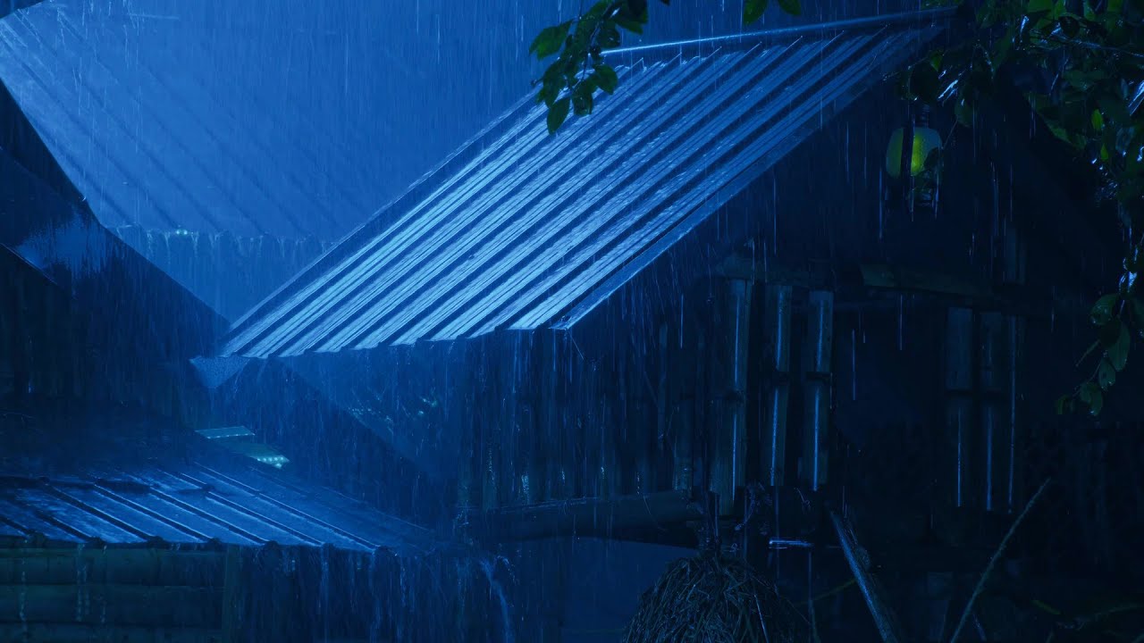 Sleep Fast with Peaceful Rainfall on Tin Roof | Peaceful Night Rain for Sleep & Insomnia Relief