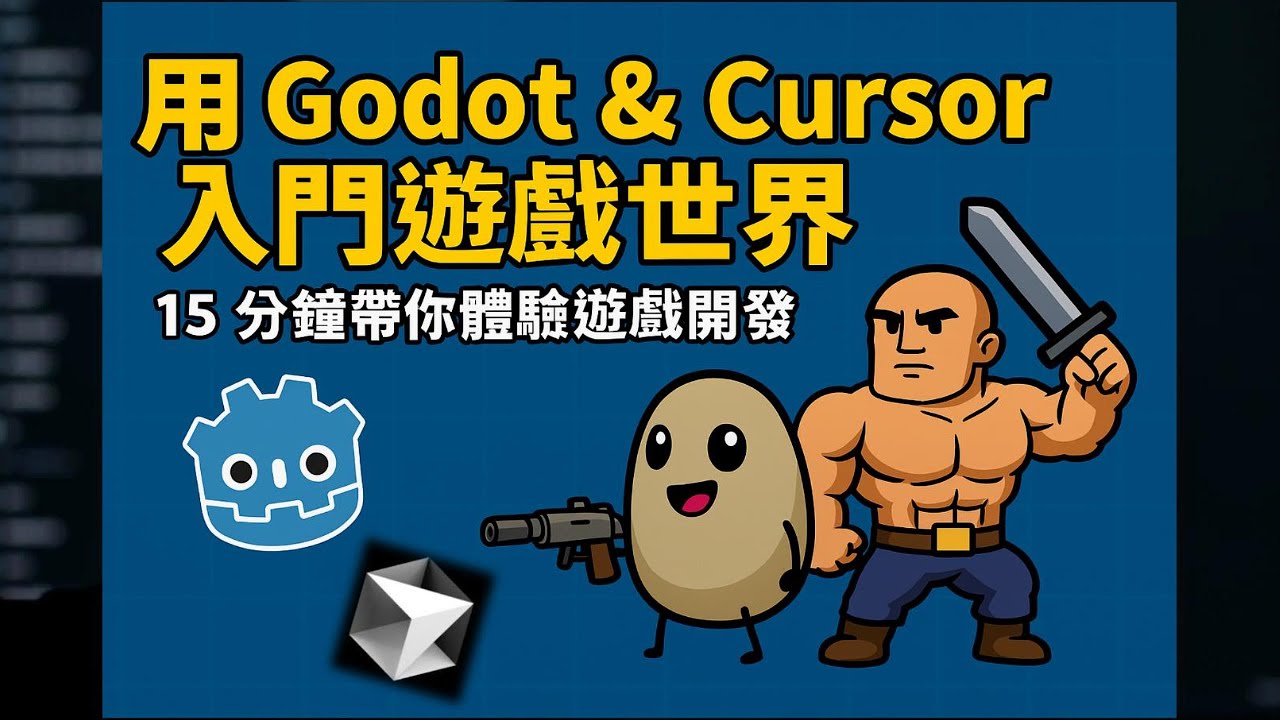 Godot & AI入門遊戲開發！零基礎也能打造專屬遊戲！Cursor｜遊戲賺錢｜#1 創造第一個腳色