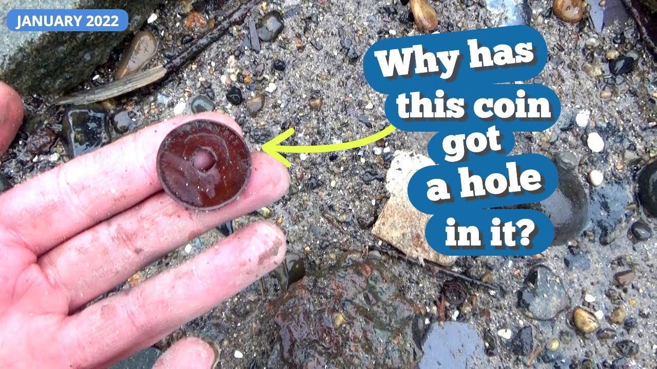 Mudlarking the River Thames - Why does this Wartime coin have a hole in it? (January 2022)