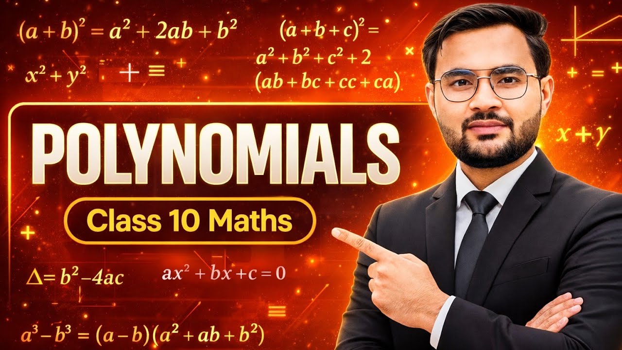 POLYNOMIALS  Class 10 | All basic concepts and formula | Surender Lamba | Class 10 Maths Chapter 2