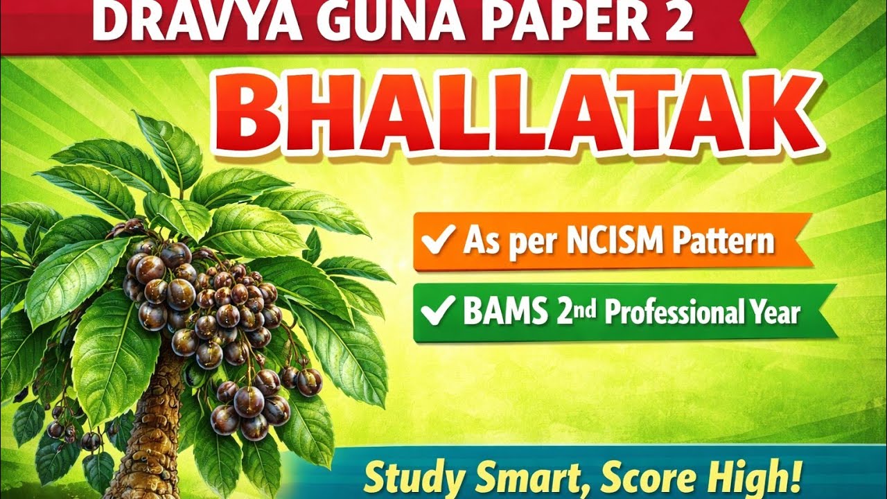 Bhallatak (# plant 15) || Dravya guna paper 2 || Bams 2nd proff||