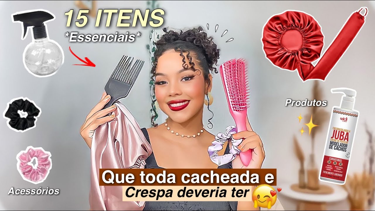 15 Itens essenciais que toda cacheada e crespa deve ter ✨( Indicação de produtos e acessórios)