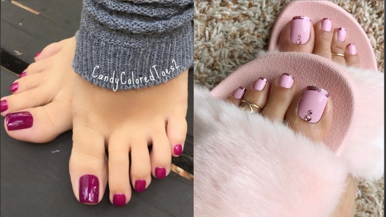 very pretty and gorgeous women's feet toe nails and toes rings design for girls #2021