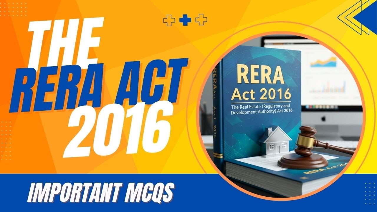 RERA Act 2016 MCQs | RERA Act in Gujarati | RERA Act Gujarat | RERA Act Lecture | Real Estate Act
