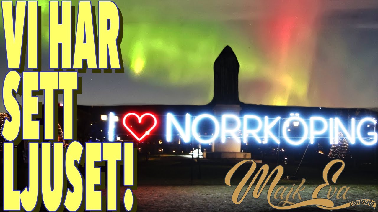Håll käften hamburgare? Citycamping i Norrköping, runristningar, norrsken, Norrköping Light Festival