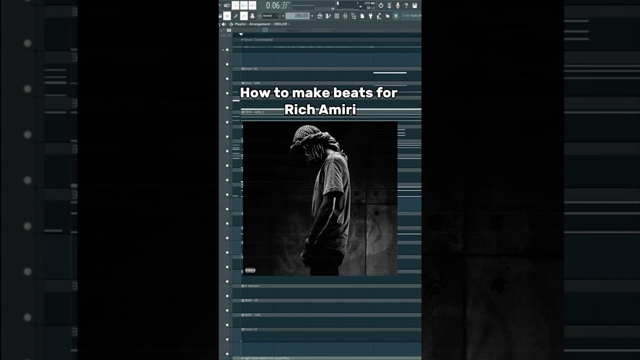 How to make beats for RICH AMIRI🔥🔥 #freetypebeat #flstudio #musicgenre #beats #richamiritypebeat