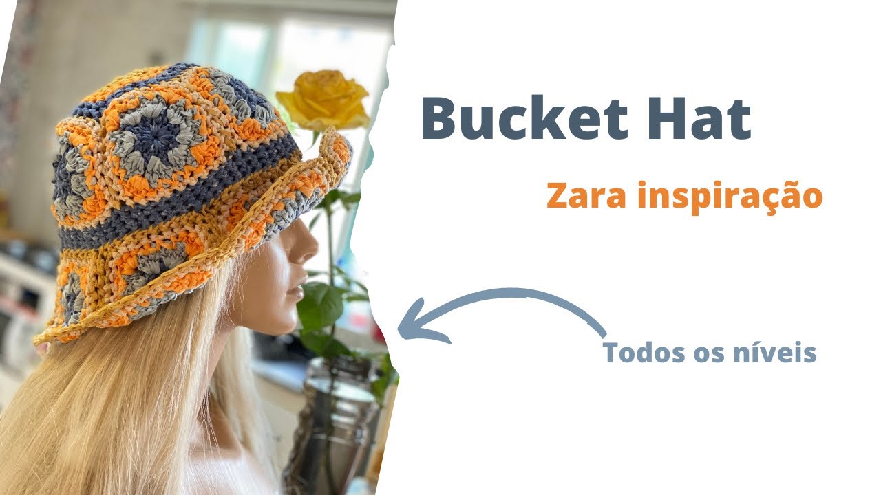 Bucket Hat Zara Inspiração @queenalexandraecrochet