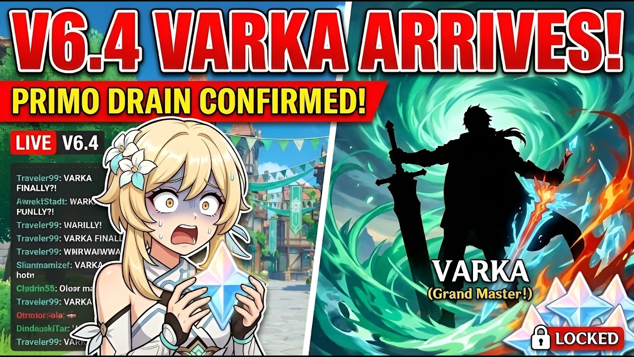 Genshin Impact 6.4 “Luna V” Is STACKED: Varka Playable, Mondstadt Returns, Windblume & Banners!