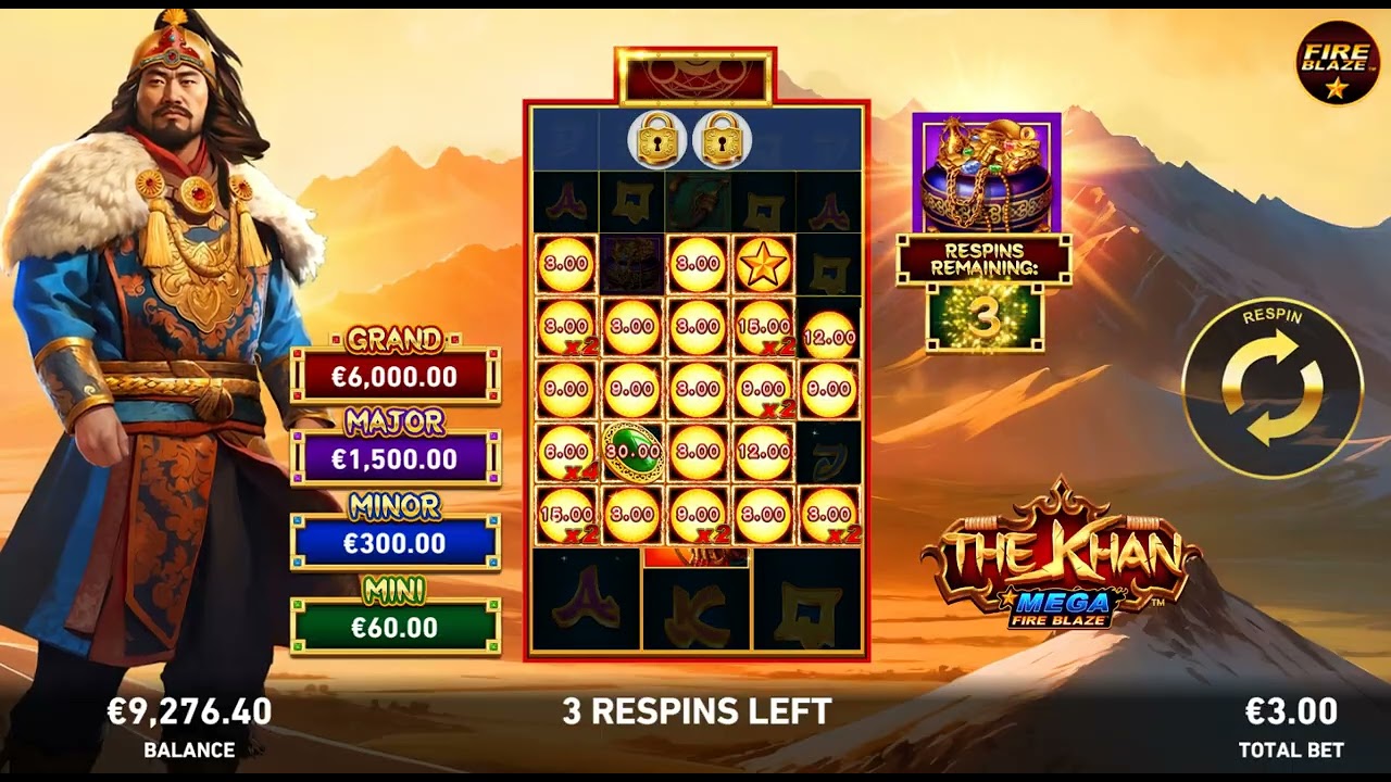 Mega Fire Blaze: The Khan - Playtech Slot