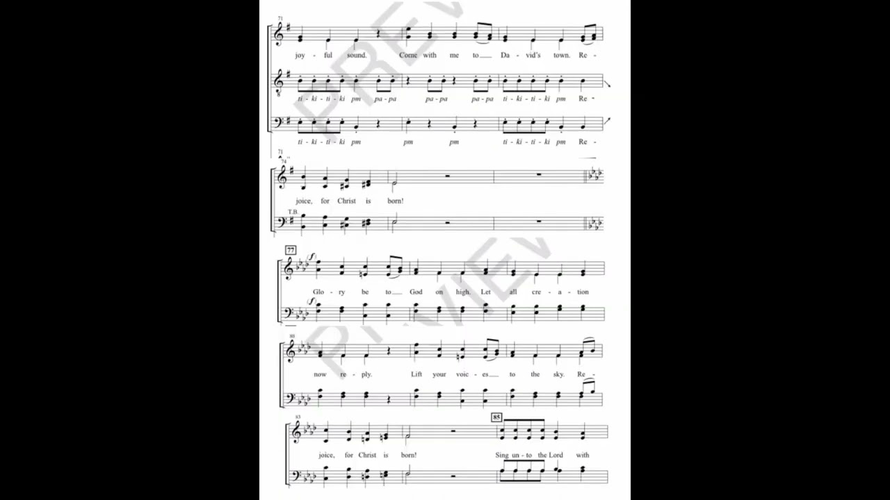 Rejoice Christ is Born | Instrumental |SATB | Joseph M Martin