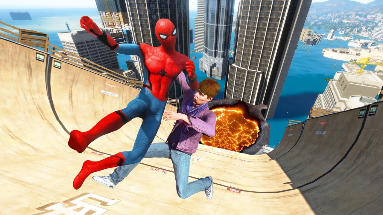 GTA 5 SPIDERMAN Water Ragdolls (GTA5 Euphoria physics, Funny Fails) ep.17