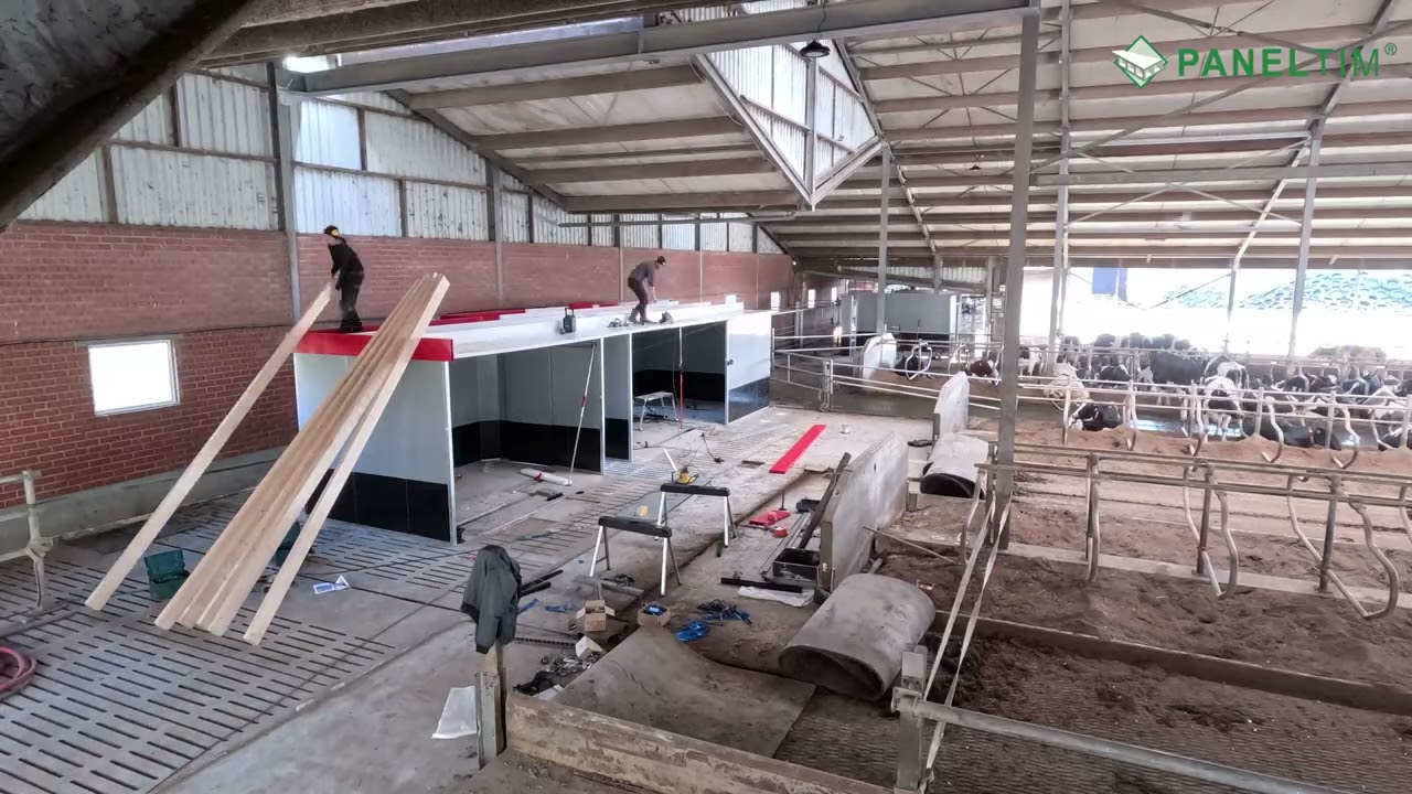 Timelapse Melkrobot Greutink - Van Hyfte VOF met afgewerkte robot