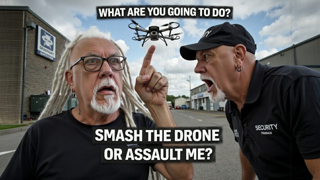 IT’S ILLEGAL TO FILM!’ SECURITY LOSES IT WHEN THE DRONE GOES UP