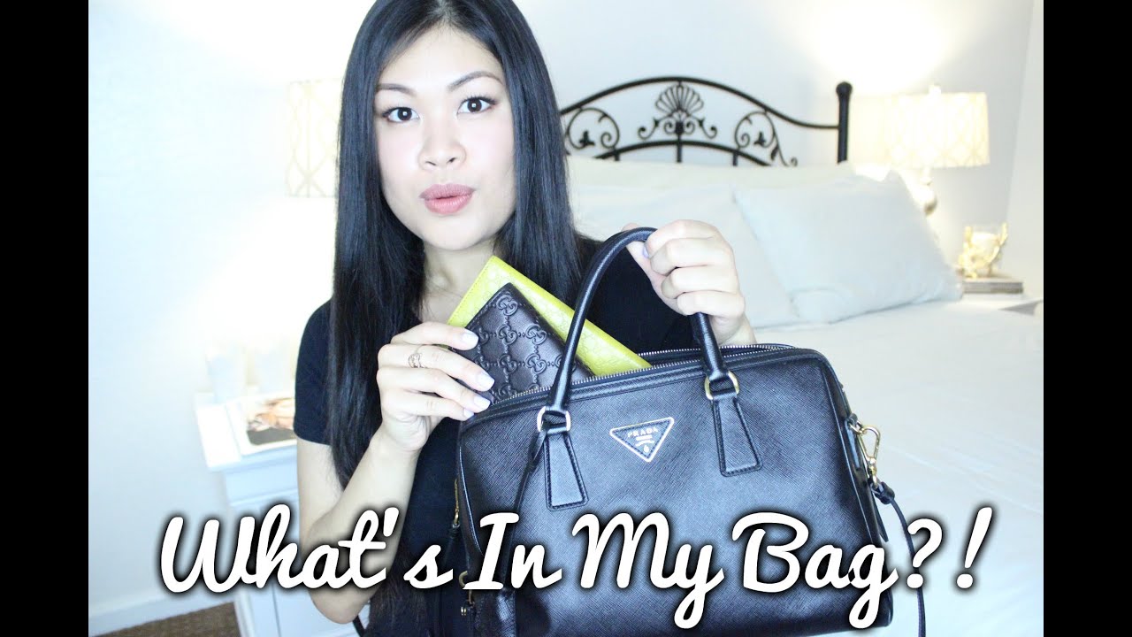 What's In My Bag 2015! | Prada Saffiano Bowler Bag