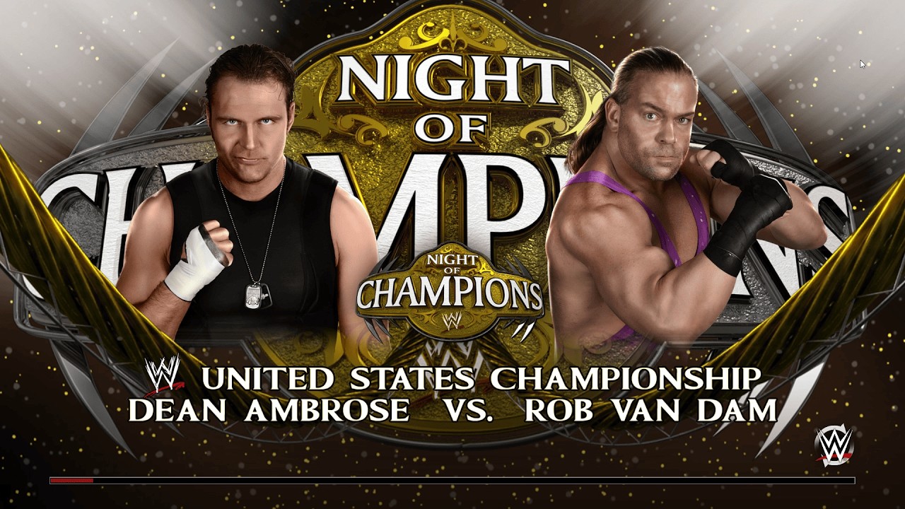 Dean Ambrose vs RVD United States Championship Match NOC 2013 | Fantasy Booking