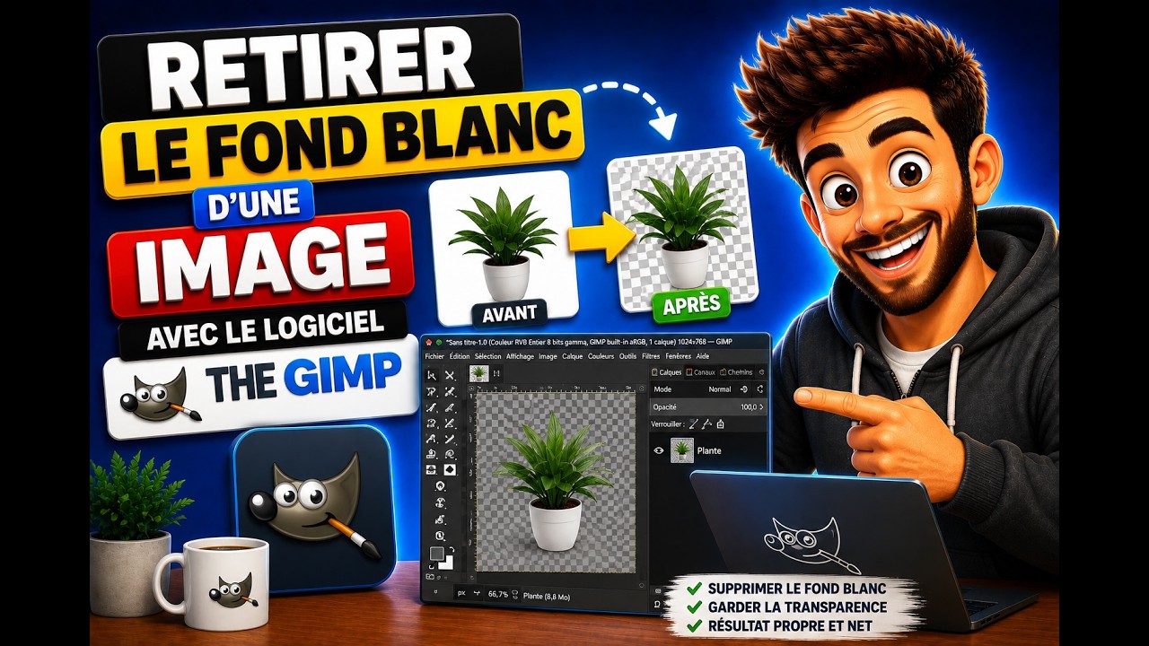 Retirer le fond blanc d'une image avec le logiciel 